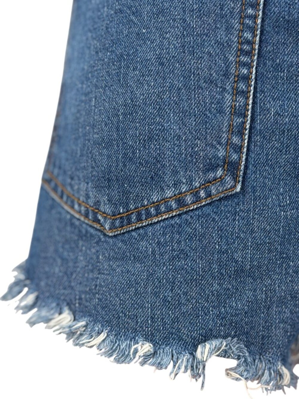 Free People Distressed Fringe Denim Jean Shorts 31| Boho Grunge Indie Sleaze Y2K - Picture 11 of 16